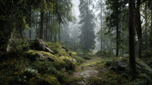 Ursprünglicher Wald als Symbol für die Nutzung von CO2